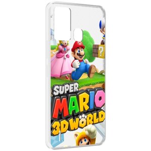 Чехол MyPads Super Mario 3D World для ITEL S16 / ITEL Vision 1 Pro задняя-панель-накладка-бампер