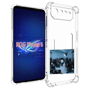 Чехол MyPads Уроборос Скриптонит для Asus ROG Phone 6 задняя-панель-накладка-бампер