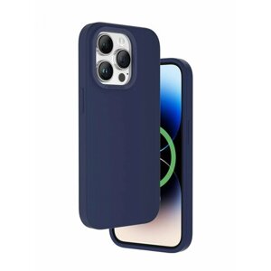 Чехол на Айфон 14 Про Amazingthing Smoothie синий, защитный бампер iPhone 14 Pro MagSafe, противоударная накладка с защитой камеры, покрытие Софт Тач