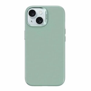 Чехол на айфон кожаный WiWU Vegan Leather SP-019 для iPhone 15 с поддержкой MagSafe - Зеленый