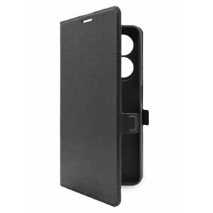 Чехол на Tecno POP 8 (Техно ПОП 8) черный книжка эко-кожа с функцией подставки отделением для пластиковых карт и магнитами Book case, Brozo