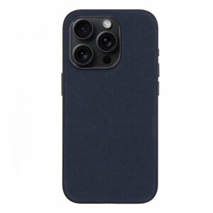 Чехол-накладка для iPhone 15 Pro Max, тканевый, магнитный (MagSafe), без лого, X-CASE, черный