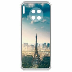 Чехол-накладка Krutoff Clear Case Франция, Эйфелева Башня для Huawei Mate 30