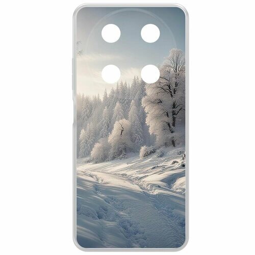 Чехол-накладка Krutoff Clear Case Снег для ITEL RS4