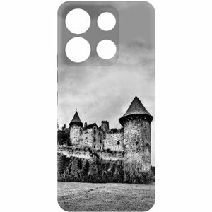 Чехол-накладка Krutoff Soft Case Старый замок для ITEL A60s черный