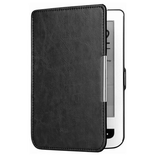 Чехол-обложка футляр MyPads для PocketBook 631 Plus Touch HD 2 из качественной эко-кожи тонкий с магнитной застежкой черный