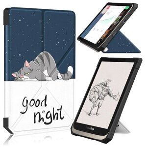 Чехол-обложка футляр MyPads для PocketBook 740 тонкий с магнитной застежкой необычный с красивым рисунком тематика Доброй ночи