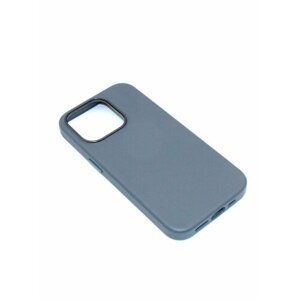 Чехол с MagSafe на iPhone 13 Pro Leather Collection-Тёмно Синий
