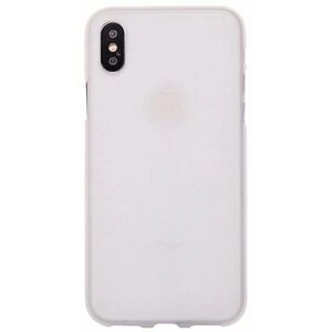 Чехол силиконовый однотонный для Apple iPhone X/iPhone XS / Накладка для смартфона цвет, белый