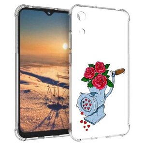 Чехол задняя-панель-накладка-бампер MyPads Цветочные сердца для Honor 8A/Huawei Y6 (2019)/Honor 8A Pro/Y6 Prime 2019/Huawei Y6s противоударный