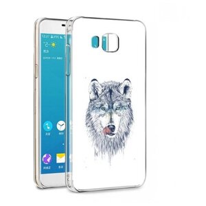Чехол задняя-панель-накладка-бампер MyPads голодгый волк для Samsung Galaxy Alpha SM-G850F противоударный