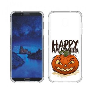 Чехол задняя-панель-накладка-бампер MyPads Хэллоуин счастливый для Samsung Galaxy J7 (2018) противоударный