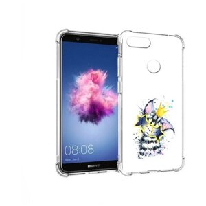 Чехол задняя-панель-накладка-бампер MyPads Мартовский Нуся для Huawei P Smart 5.65 (FIG-LX1/AL00)/Huawei Enjoy 7S противоударный