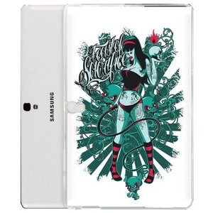 Чехол задняя-панель-накладка-бампер MyPads нарисованная девушка в татуировках для Samsung Galaxy Tab S 10.5 SM-t800/t801/t805 противоударный