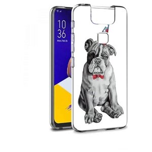 Чехол задняя-панель-накладка-бампер MyPads праздничный щенок для ASUS ZenFone 6 (2019) ZS630KL противоударный