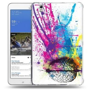 Чехол задняя-панель-накладка-бампер MyPads яркий красочный мозг для Samsung Galaxy Tab Pro 8.4 SM-T320/T321/T325 противоударный