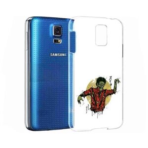 Чехол задняя-панель-накладка-бампер MyPads Зомби для Samsung Galaxy S5 SM-G900H/G900F противоударный