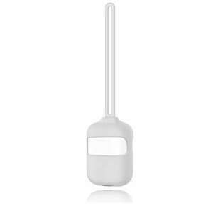 Cиликоновый чехол для Apple AirPods с окошком с ремешком White