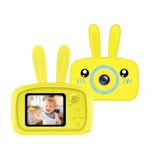 Детский цифровой фотоаппарат Зайчик желтый