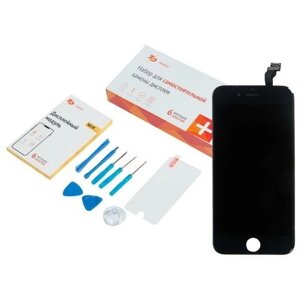 Дисплей для iPhone 6 (чёрный) в наборе от ZeepDeep (защитное стекло, набор инструментов, пошаговая инструкция).