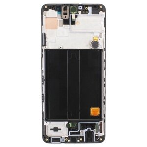 Дисплей для Samsung A515F Galaxy A51 модуль с рамкой и тачскрином (U - вырез камеры) (черный) (AMOLED)