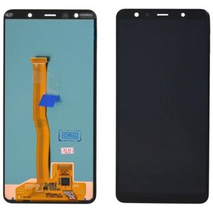 Дисплей для телефона Samsung A750F (A7 2018) в сборе с тачскрином Черный