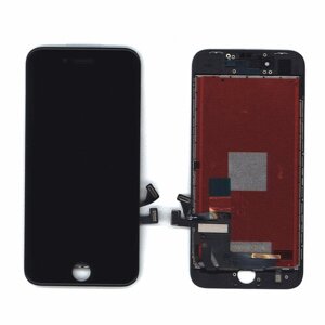 Дисплей (экран) Amperin в сборе с тачскрином для iPhone 8 черный с рамкой (IPS) / 1334x750