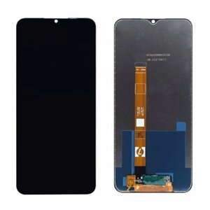 Дисплей (экран) в сборе с тачскрином для Realme C11, C15 черный (High Quality) / 1560x720
