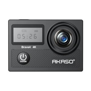 Экшн-камера AKASO Brave 4, 20МП, 3840x2160, 1050 мА·ч, черный