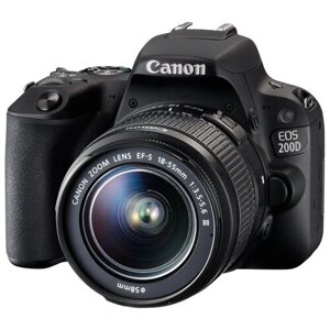 Фотоаппарат Canon EOS 200D Kit EF-S 18-55mm f/3.5-5.6 DC III, черный