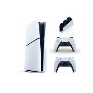 Игровая консоль PlayStation 5 Slim, без дисковода, 1 ТБ, два геймпада + зарядная станция