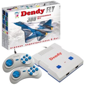 Игровая приставка Dendy Fly 300 встроенных игр / Ретро консоль 8 bit Dendy / Для телевизора