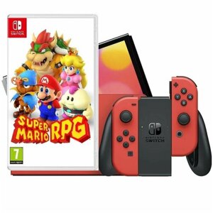 Игровая приставка Nintendo Switch OLED Mario Red Edition Console Красный 64 GB + Игра Super Mario RPG