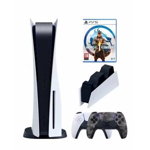 Игровая приставка Sony PlayStation 5+2-й геймпад (камуфляжный)+зарядное+Мортал 1