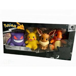 Коллекционный набор Pokemon Select Action Figure Set Eevee Charmander Gengar Pikachu