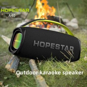 Колонка беспроводная "Hopestar" A40 с микрофоном / Bluetooth-колонка мощностью 70 Вт. Цвет: чёрный