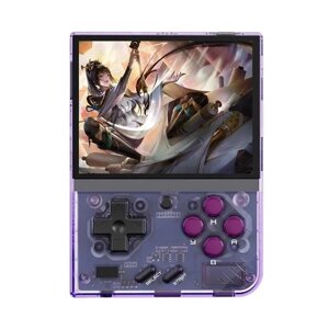 Консоль игровая приставка MIYOO Mini Plus V3, 3,5 дюйма, 3000 мА*ч, IPS экран, 64 Гб, фиолетовый