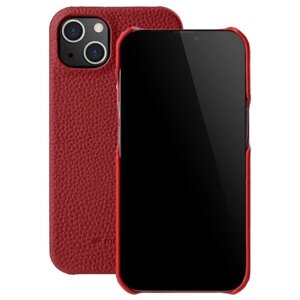 Кожаный чехол накладка Melkco для Apple iPhone 14 Plus (6.7"Snap Cover, красный