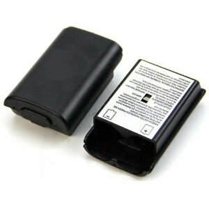 Крышка на аккумуляторный отсек джойстика для XBOX 360 Black (набор 2 штуки)