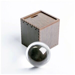 Lensball сфера хрустальная 100 мм в подарочной деревянной коробке Fotokvant PRS-008