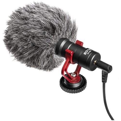 Микрофон BOYA BY-MM1, универсальный кардиоидный, Jack 3.5mm, черный, TRS/TRRS connector (B)