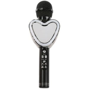 Микрофон для караоке Q5, 3 Вт, 1800 мАч, Bluetooth, FM, microSD, черный