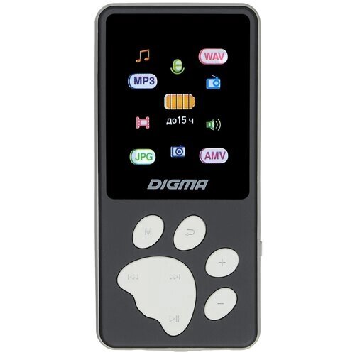 MP3-плеер DIGMA S4 8 ГБ, черный/серый