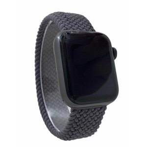 Нейлоновый ремешок для Apple Watch 1-9 / SE / ULTRA (42/44/45/49 мм), без застежки, темно-серый, размер XS
