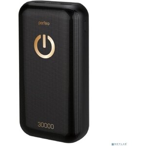 Perfeo Аксессуар Perfeo Powerbank 30000 mah+Micro usb/In Micro usb, Type-C/Out Type-C 2.1A, USB 1 А, 2.1A/ Black (PF_B4300) Черный