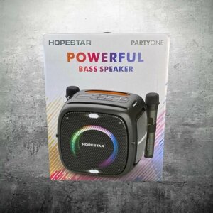 Портативная акустика Hopestar Party One 80 Вт (Bluetooth, TWS, MP3, AUX, Mic) Черный