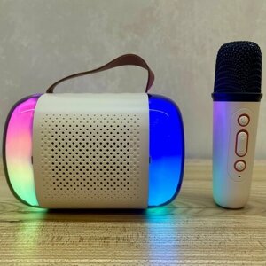 Портативная колонка Bluetooth K5, с караоке, LED подсветка, USB, Micro TF card, TYPE-C, FM-радио