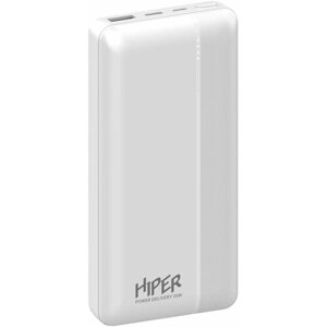 Power bank HIPER MX PRO 20000 WHITE мобильный аккумулятор 20000mah 3A QC PD 1xusb белый