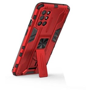Противоударный чехол с подставкой Transformer для OnePlus 9R красный