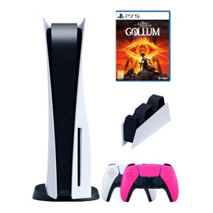 PS5 (ПС5) Игровая приставка Sony PlayStation 5 ( 3-я ревизия) + 2-й геймпад (роозовый) + зарядное + Gollum